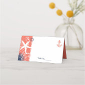 Koraal- en marinesurnbruinbruinhuwelijken plaatskaartje (Voorkant)