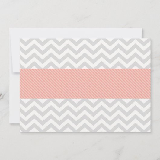 Koraal en Mint Blooms Floral Baby shower Kaart (Achterkant)