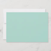 Koraal en Mint Damask Foto Wedding Kaart (Achterkant)