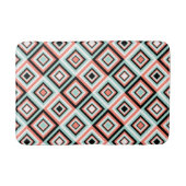 Koraal en Mint Diamond Pattern Bath Mat (Voorkant)