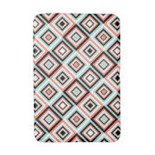 Koraal en Mint Diamond Pattern Bath Mat (Voorkant Verticaal)
