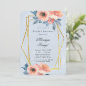 Koraal en mosterdblauw Vrijgezellenfeest Kaart (Staand voorkant)