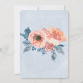 Koraal en mosterdblauw Vrijgezellenfeest Kaart (Achterkant)