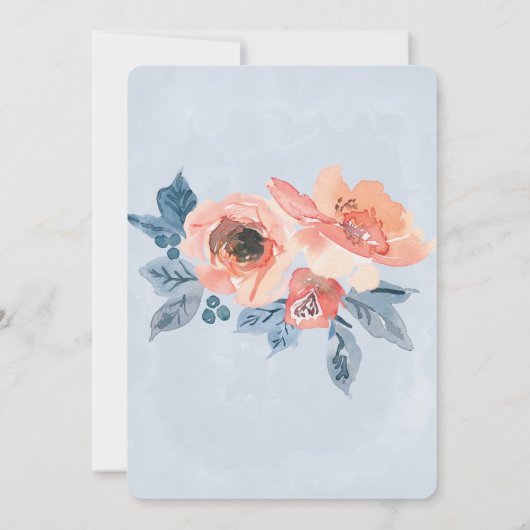 Koraal en mosterdblauw Vrijgezellenfeest Kaart (Achterkant)