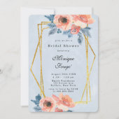 Koraal en mosterdblauw Vrijgezellenfeest Kaart (Voorkant)