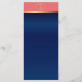 Koraal- en Navy Gold-harten - Menu (Achterkant)