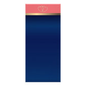 Koraal- en Navy Gold-harten - Menu (Achterkant)