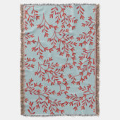 Koraal en oceaan met blauwe schroefdraad deken (Voorkant Verticaal)