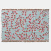 Koraal en oceaan met blauwe schroefdraad deken (Voorkant)