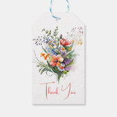 Koraal en Paarse Wildflower Vrijgezellenfeest Cadeaulabel (Achterkant)