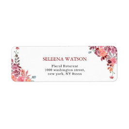 Koraal- en perkamentverbinding-adres Waterverf Etiket