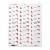 Koraal- en perkamentverbinding-adres Waterverf Etiket (Full Sheet)