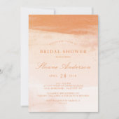 Koraal en perzik Waterverf Wash Vrijgezellenfeest Kaart (Voorkant)