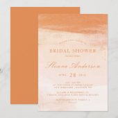 Koraal en perzik Waterverf Wash Vrijgezellenfeest Kaart (Voorkant / Achterkant)