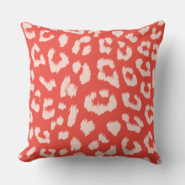 Koraal en perzikleepaar omkeerbare printloods kussen