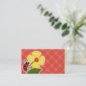 koraal en rode wervelkolom; Lieveheersbeestje Visitekaartje (Staand voorkant)