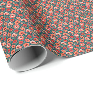 Koraal en roze Chinoiserie Cadeaupapier