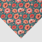 Koraal en roze Chinoiserie Tissuepapier (Detail)