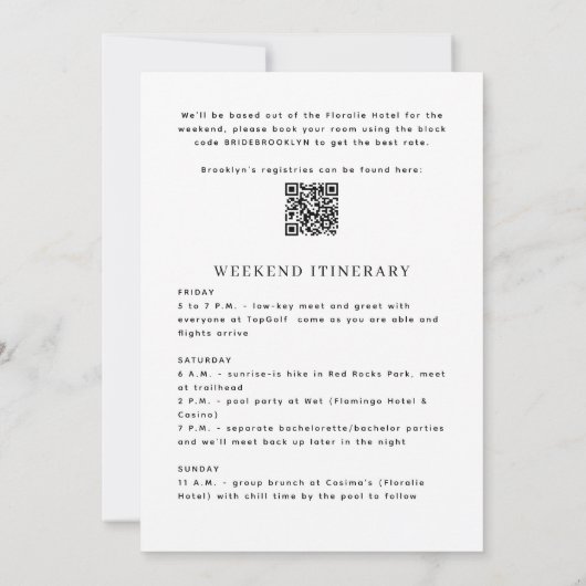 Koraal en Roze Dierenprint Bachelorette Party Kaart (Achterkant)