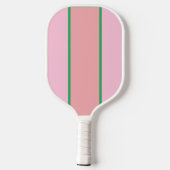 Koraal en roze en groene strepen pickleball paddle (Achterkant)