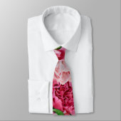 Koraal- en roze Rozen bloemen Stropdas (Gebonden)