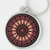 Koraal en roze Sleutelhanger Mandala (Voorkant)
