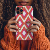 Koraal en roze tribal Ikat Case-Mate iPhone Case