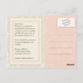 Koraal en Taupe Dank u Photo Card Briefkaart (Achterkant)