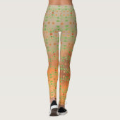 Koraal en Taupe Patterned Leggings (Achterkant)