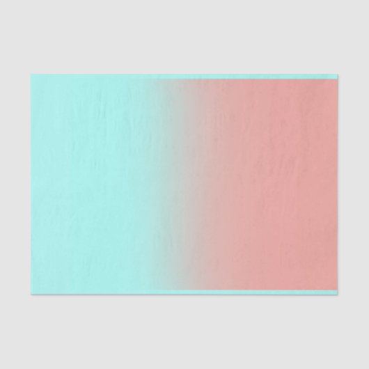 Koraal en Turquoise Tissuepapier (Voorkant)