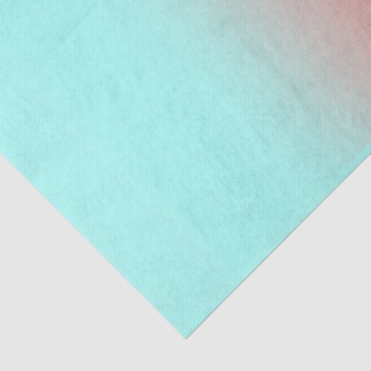 Koraal en Turquoise Tissuepapier (Detail)