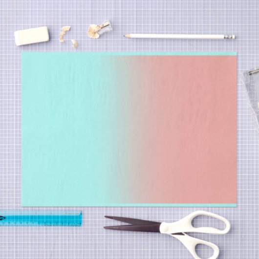 Koraal en Turquoise Tissuepapier (Craft)