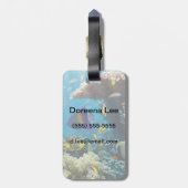 Koraal en vis in het Rode Zee, Egypte Bagagelabel (Achterkant verticaal)