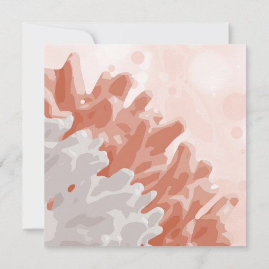 Koraal en White Reef Beach bruiloft uitnodigingen (Achterkant)