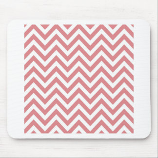 Koraal en wit Chevron Zigzag Pattern Muismat