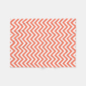 Koraal en wit groots Chevron ZigZag Pattern Fleece Deken (Voorkant (Horizontaal))