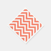 Koraal en wit groots Chevron ZigZag Pattern Servet (Hoek)