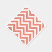 Koraal en wit groots Chevron ZigZag Pattern Servetten (Hoek)