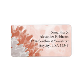 Koraal en wit rif etiket