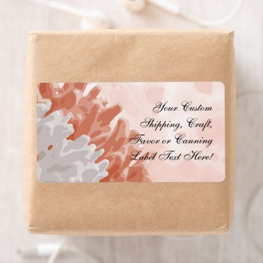 Koraal en wit rif etiket (Insitu)