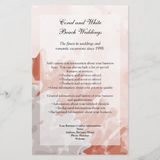 Koraal en wit rif flyer (Voorkant)