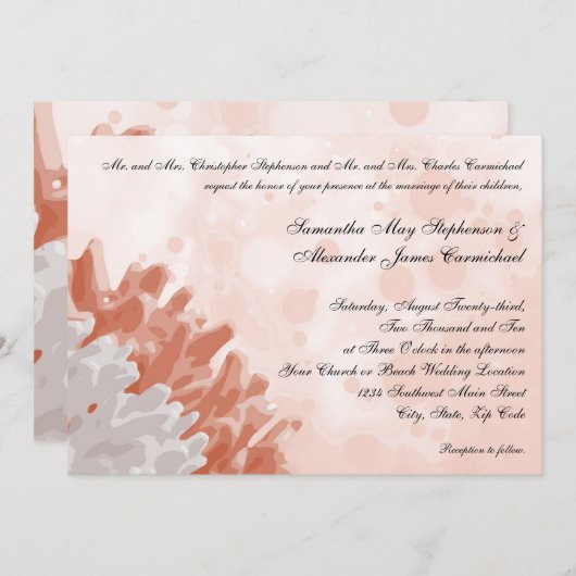 Koraal en wit rif kaart (Voorkant / Achterkant)