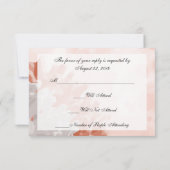 Koraal en wit rif RSVP kaartje (Achterkant)