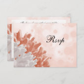 Koraal en wit rif RSVP kaartje (Voorkant / Achterkant)