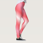 Koraal en wit - verticale streep leggings (Rechts)