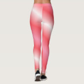 Koraal en wit - verticale streep leggings (Achterkant)