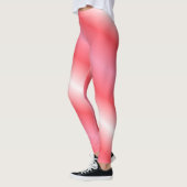 Koraal en wit - verticale streep leggings (Links)