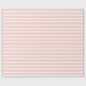 Koraal en wit, vijf strips cadeaupapier (Vlak)