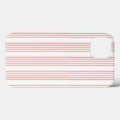 Koraal en wit, vijf strips Case-Mate iPhone case (Achterkant (horizontaal))