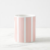Koraal en wit, vijf strips koffiemok (Center)